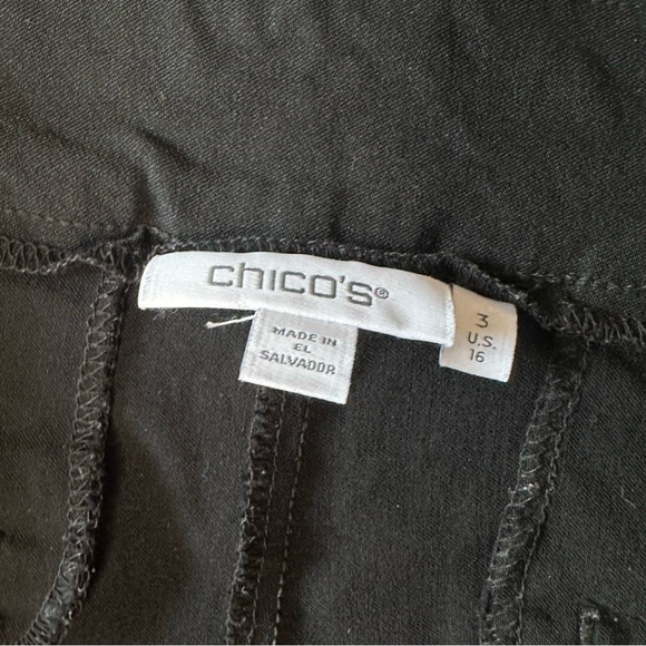 Chico’s Black Stretch Capri Pants, Size 16 - Picture 3 of 6